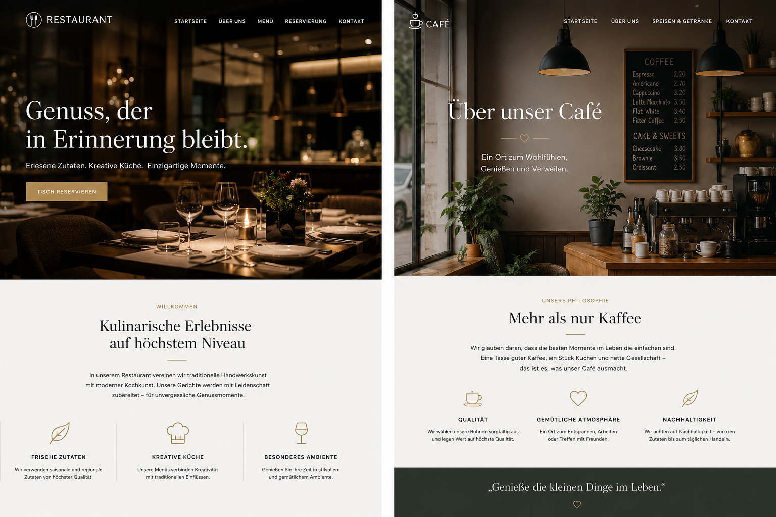 Restaurant & Café Demo Vorschau