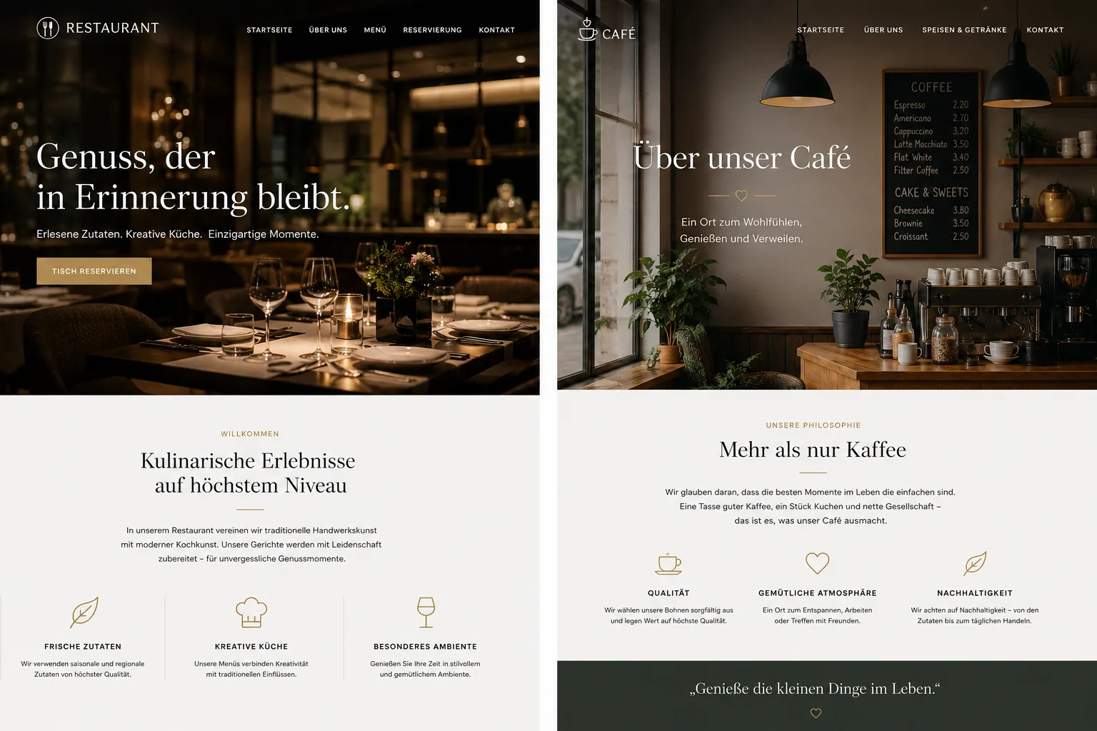 Restaurant & Café Demo Vorschau
